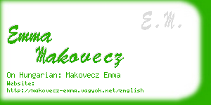 emma makovecz business card